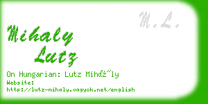 mihaly lutz business card